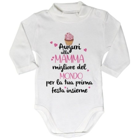 Body lupetto neonato zeppola auguri al mamma migliore del...