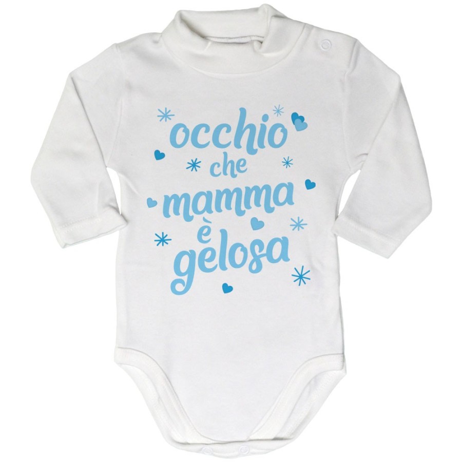 Body lupetto neonato occhio che mamma è gelosa con cuori e stelle Per la mamma