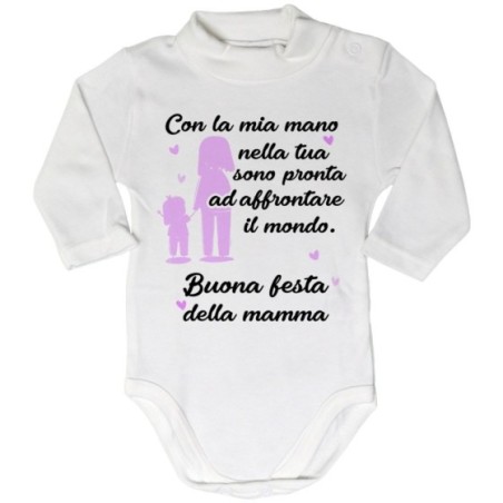 Body lupetto neonato con la mia mano nella tua sono...