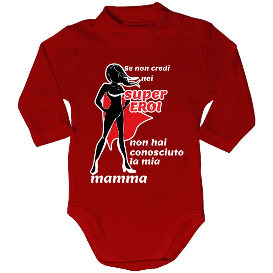 Body lupetto neonato se non credi nei super eroi non hai conosciuto la mia mamma Per la mamma