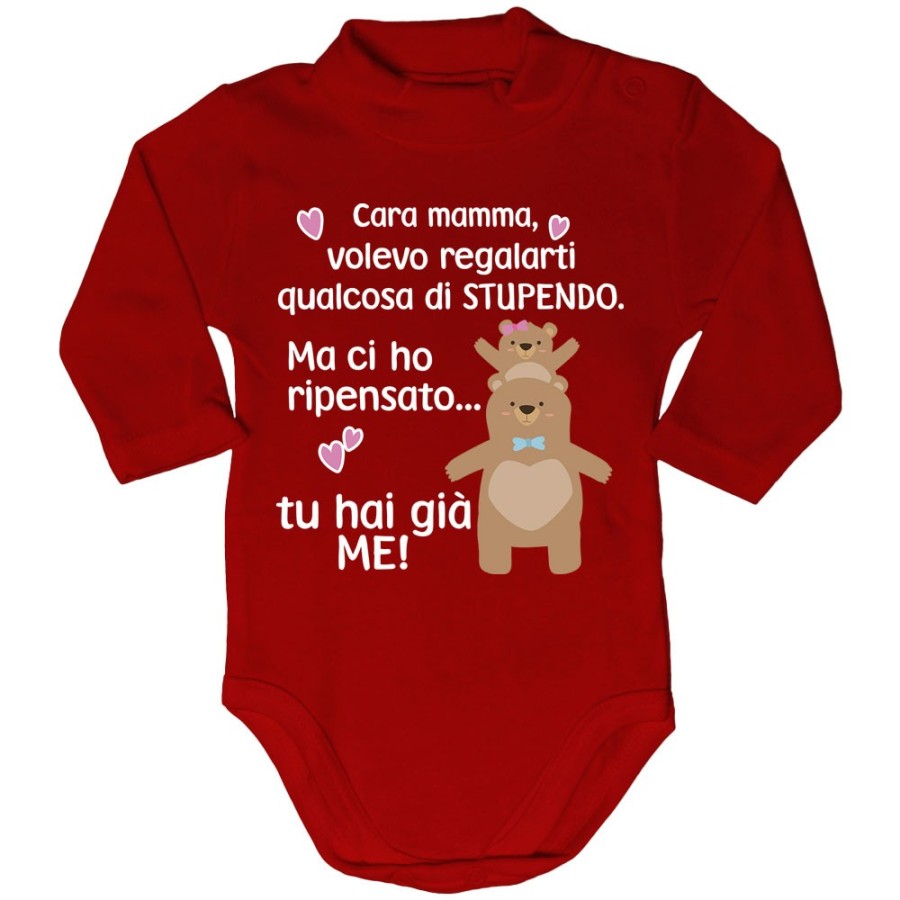 Body lupetto neonato mamma volevo regalarti qualcosa di stupendo ma tu hai già me Per la mamma