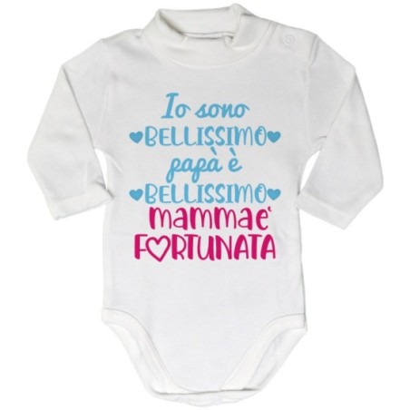Body lupetto neonato io sono bellissimo papà è bellissimo...