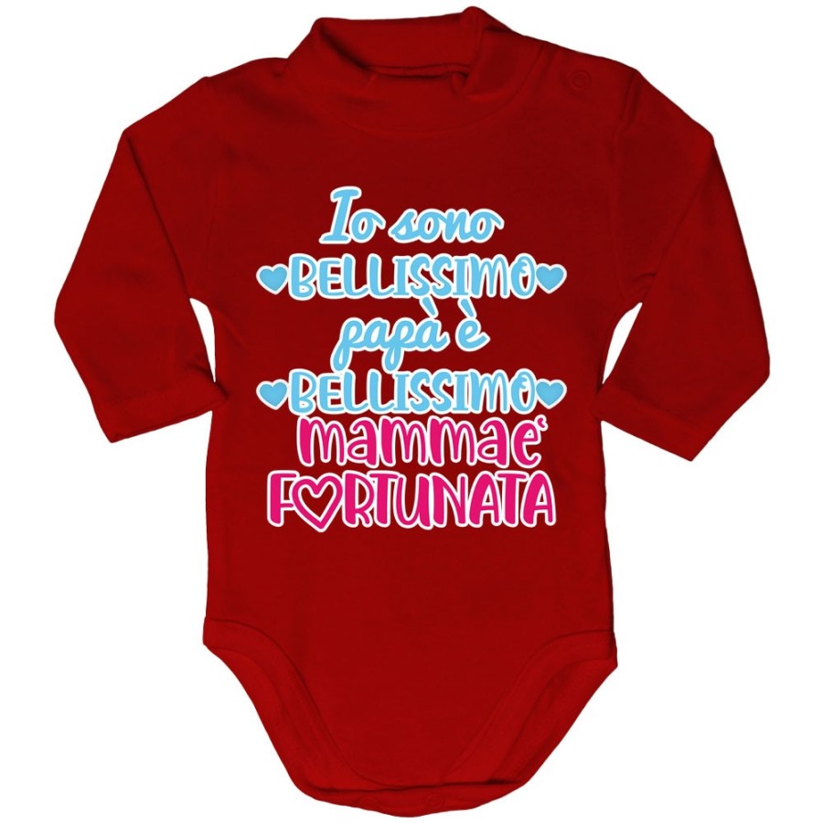 Body lupetto neonato io sono bellissimo papà è bellissimo mamma è fortunata Per la mamma