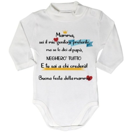 Body lupetto neonato mamma sei il mio genitore preferito...
