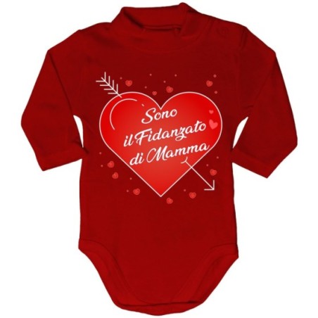 Body lupetto neonato sono il fidanzato di mamma con cuori Per la mamma
