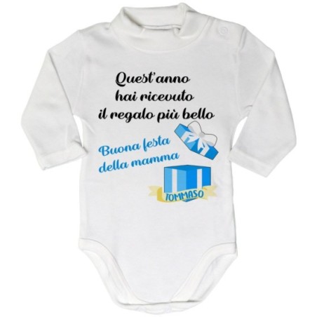 Body lupetto neonato personalizzato con nome mamma quest'anno hai ricevuto il regalo più bello Per la mamma