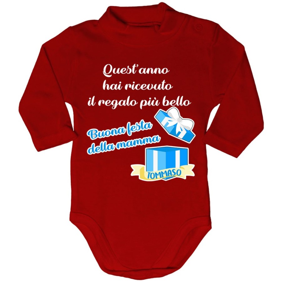 Body lupetto neonato personalizzato con nome mamma quest'anno hai ricevuto il regalo più bello Per la mamma