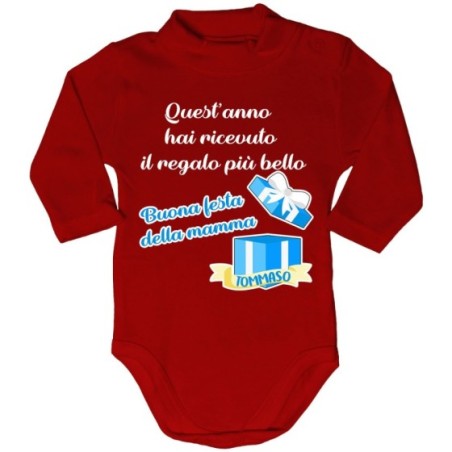 Body lupetto neonato personalizzato con nome mamma quest'anno hai ricevuto il regalo più bello Per la mamma