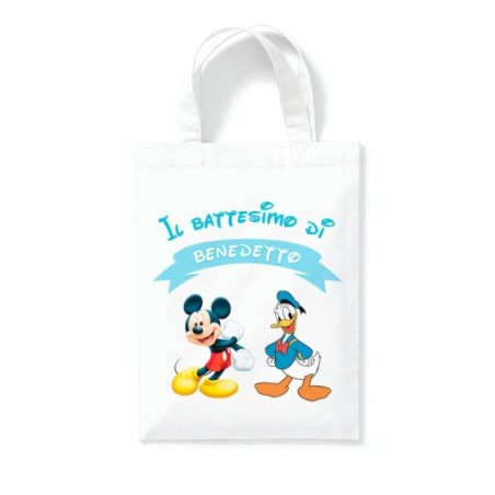 Shopper personalizzata con nome il battesimo di con...
