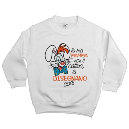 Felpa bambino la mia mamma non è cattiva la disegnano così