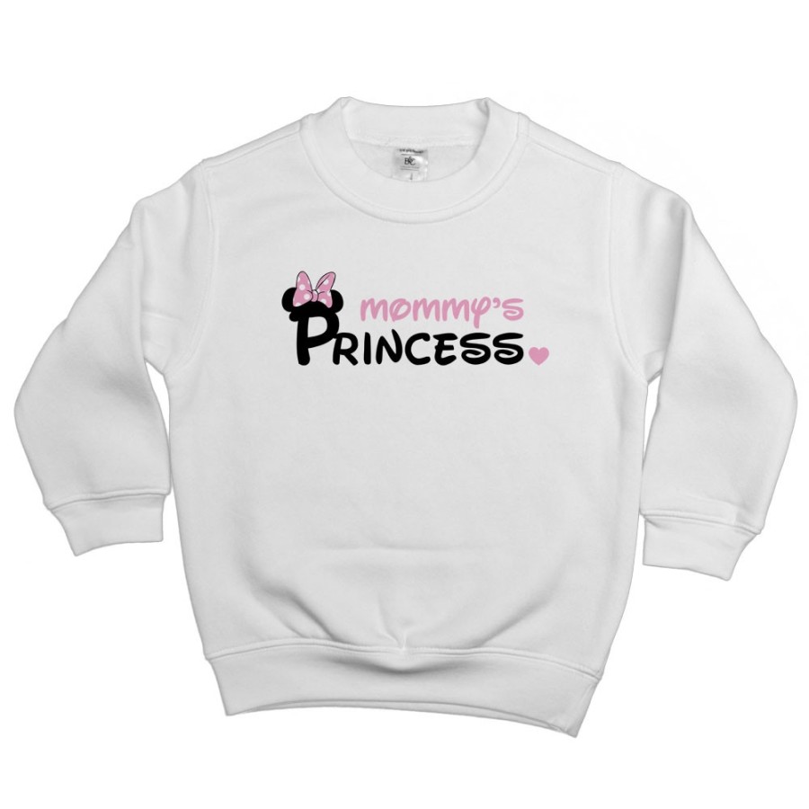 Felpa bambino mommy's prince princess mickey Per la mamma