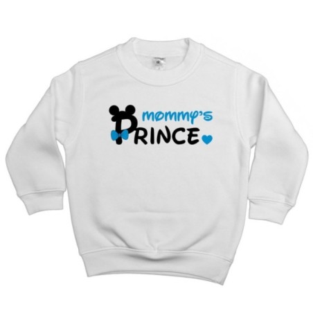 Felpa bambino mommy's prince princess mickey Per la mamma