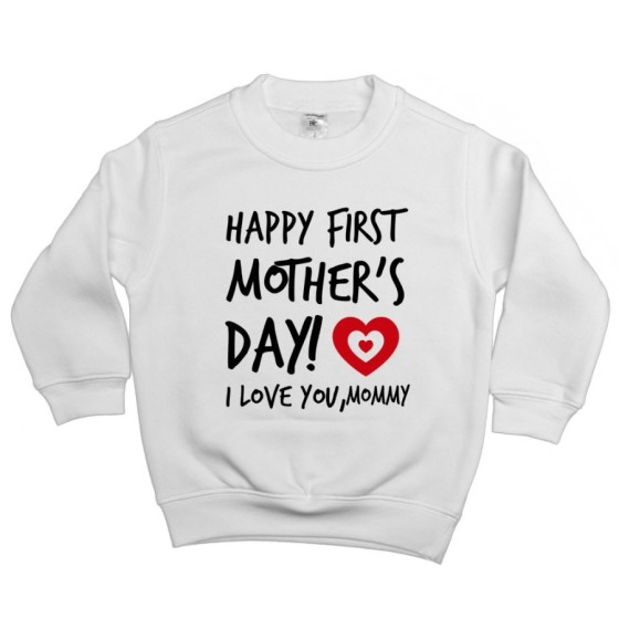 Felpa bambino happy first mother's day i love you mommy Per la mamma