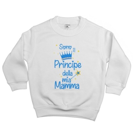 Felpa bambino sono il principe della mia mamma la...
