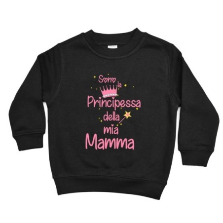 Felpa bambino sono il principe della mia mamma la principessa della mia mamma Per la mamma