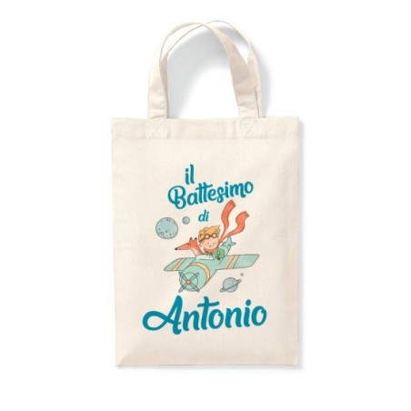 Shopper personalizzata con nome il mio battesimo a tema...