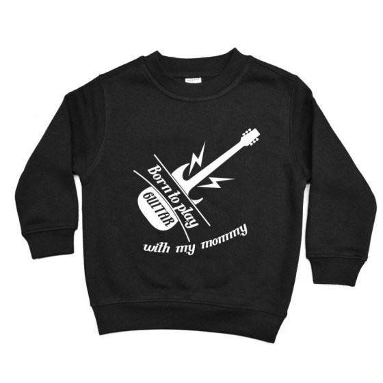 Felpa bambino born to play guitar with my mommy Per la mamma