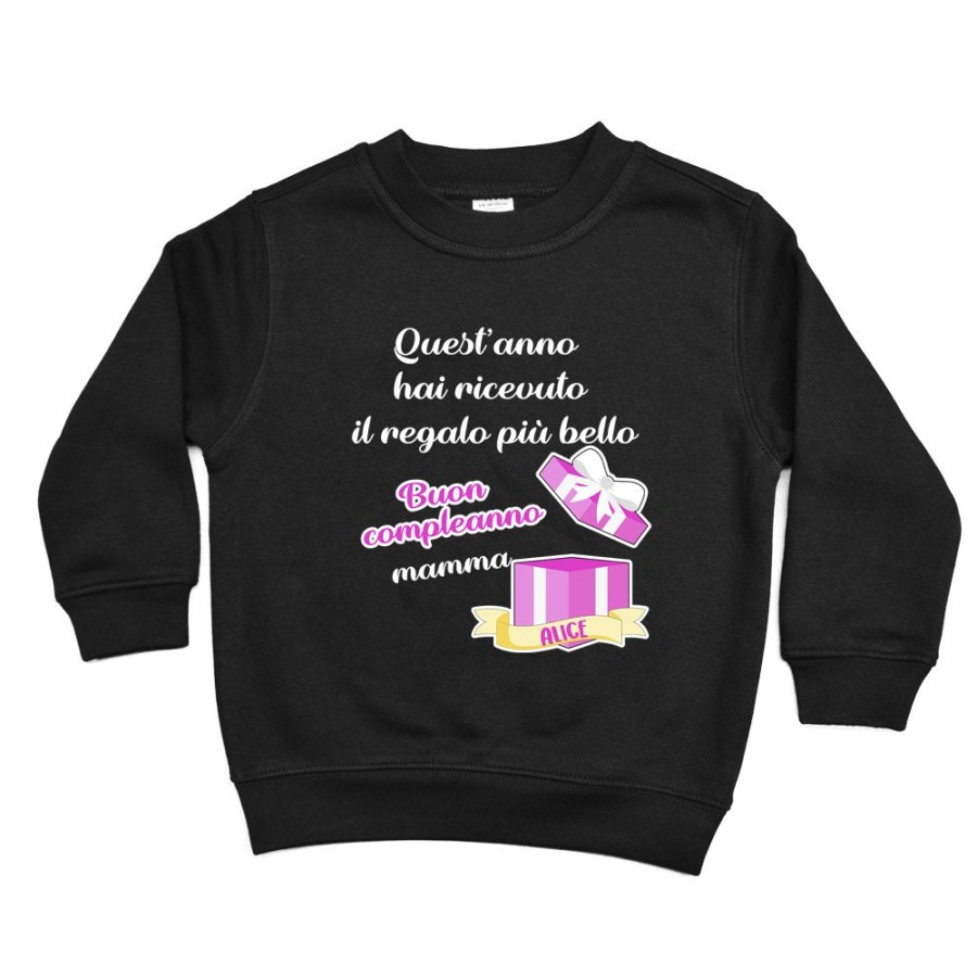 Felpa bambino personalizzata mamma quest'anno hai ricevuto regalo di compleanno più bello Per la mamma