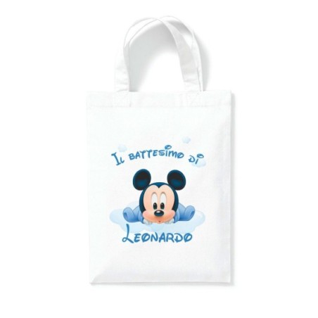 Shopper personalizzata con nome il battesimo di a tema...