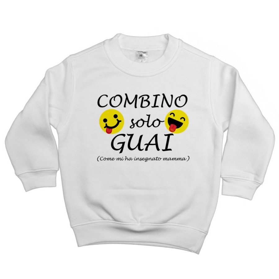 Felpa bambino combino solo guai come mi ha insegnato mamma Per la mamma