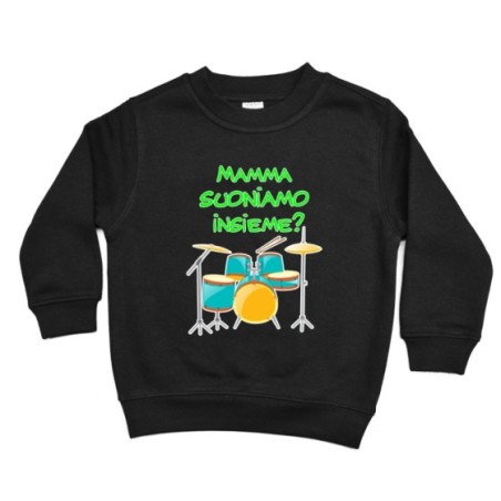 Felpa bambino mamma suoniamo insieme Per la mamma