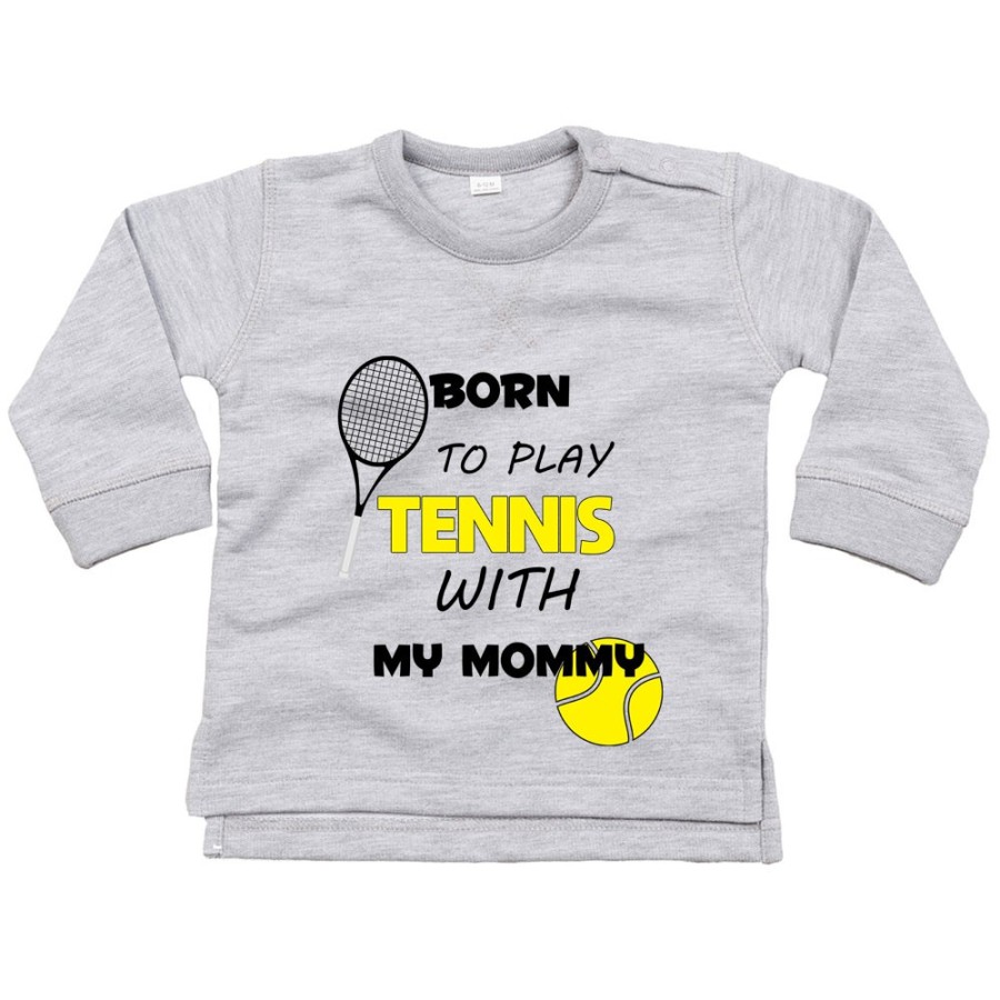 Felpa neonato born to play tennis with my mommy Per la mamma