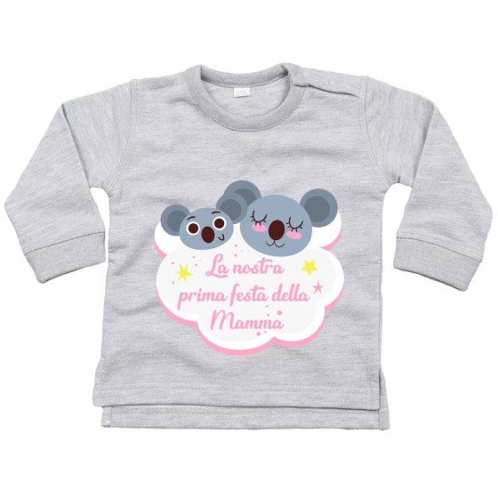 Felpa neonato la nostra prima festa della mamma koala Per la mamma