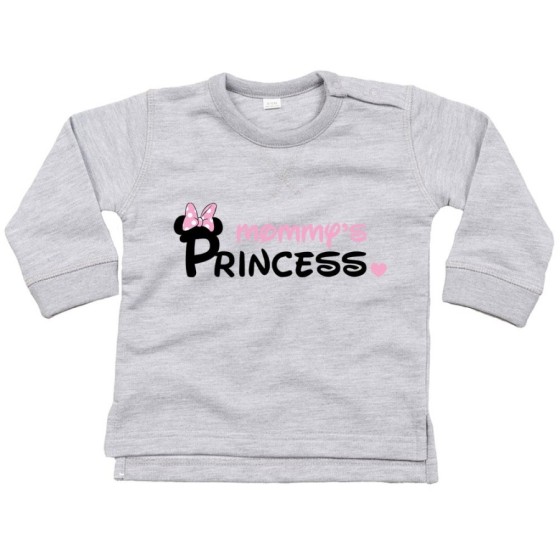 Felpa neonato mommy's prince princess mickey Per la mamma