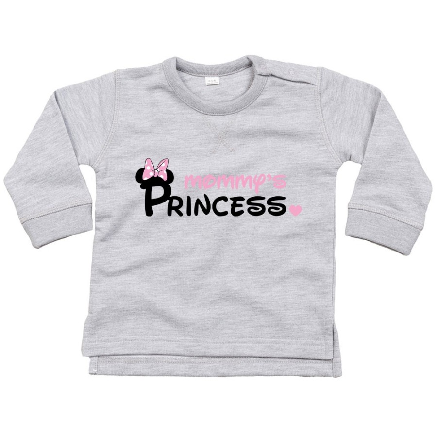 Felpa neonato mommy's prince princess mickey Per la mamma