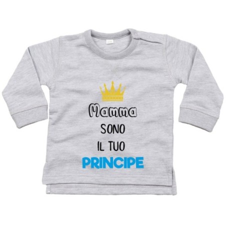 Felpa neonato mamma sono il tuo principe