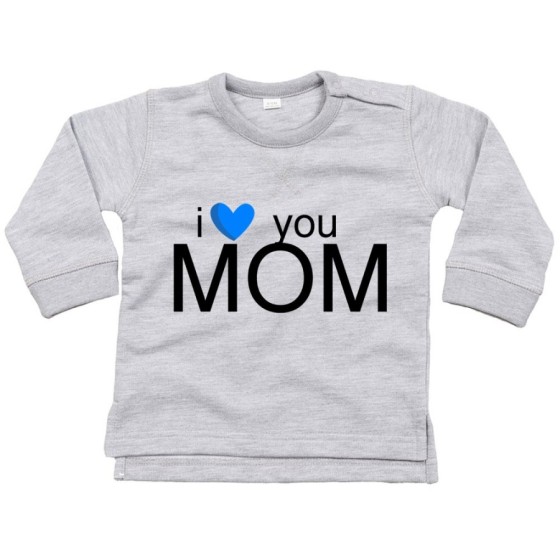 Felpa neonato i love you mom Per la mamma