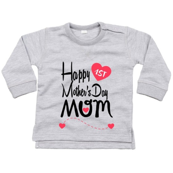 Felpa neonato happy first mother's day mommy Per la mamma