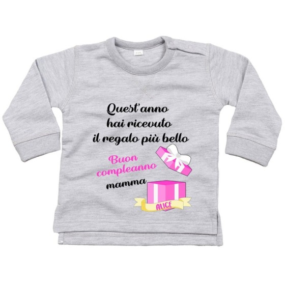 Felpa personalizzata con nome mamma quest'anno hai ricevuto il regalo di compleanno più bello Per la mamma