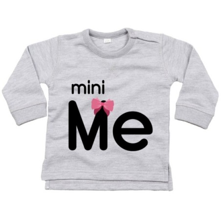 Felpa neonato mini me con fiocco