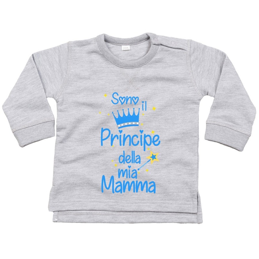 Felpa neonato sono il principe della mia mamma la principessa della mia mamma Per la mamma
