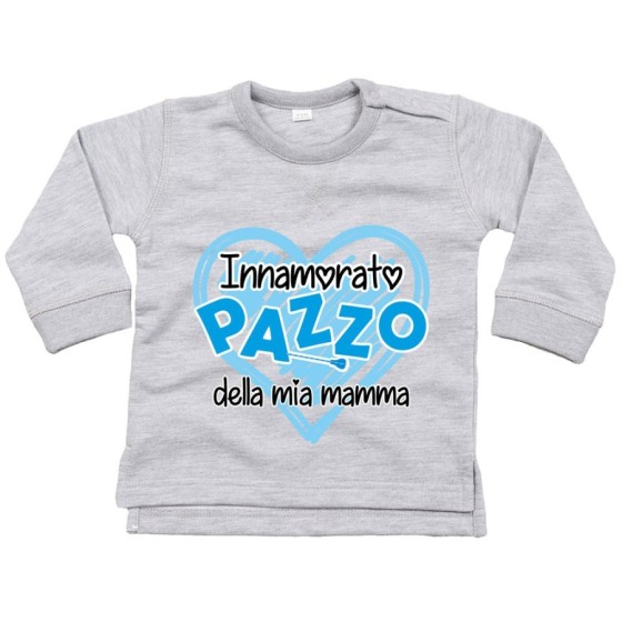 Felpa neonato innamorata pazza della mia mamma Per la mamma