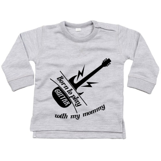Felpa neonato born to play guitar with my mommy Per la mamma