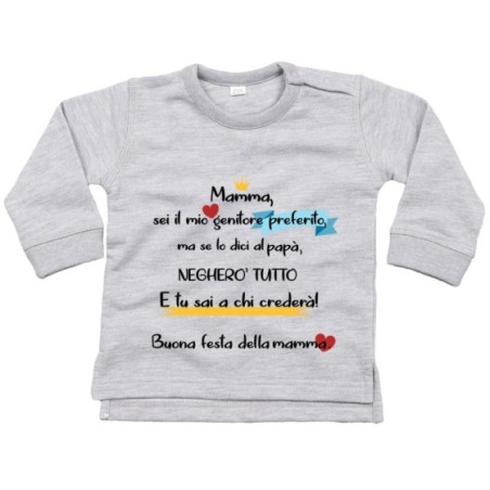 Felpa neonato mamma sei il mio genitore preferito ma se...