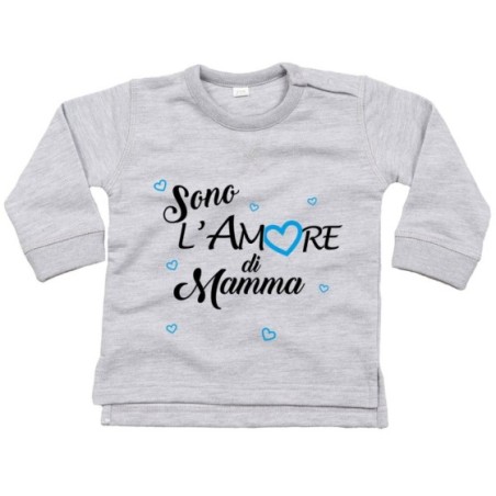 Felpa neonato sono l'amore di mamma