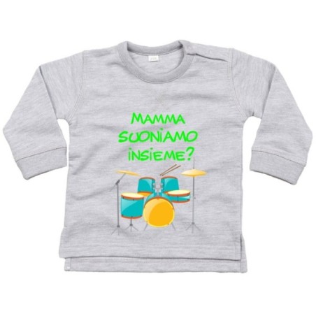 Felpa neonato mamma suoniamo insieme