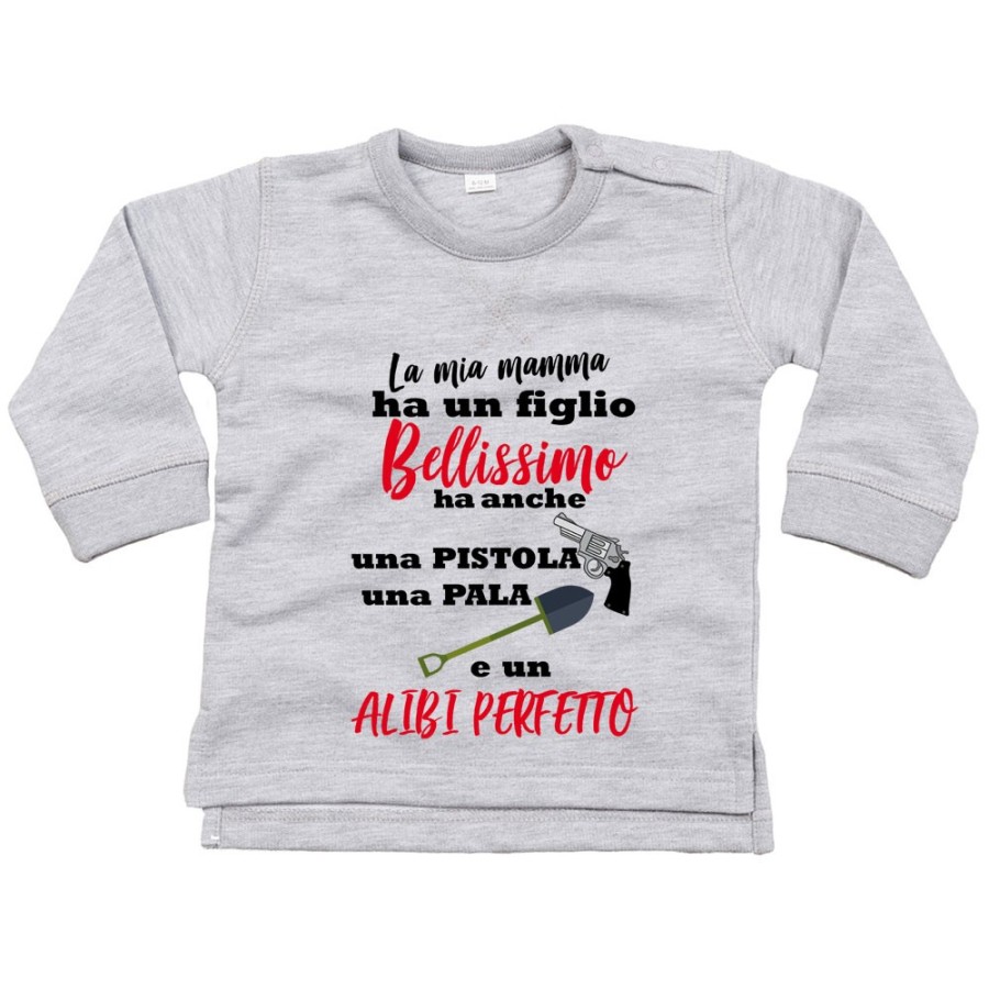 Felpa neonato la mia mamma ha un figlio bellissimo una figlia bellissima Per la mamma