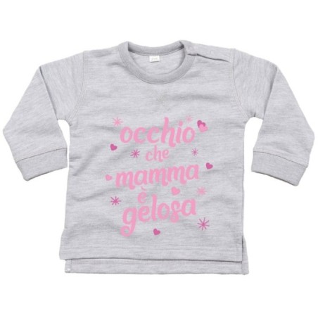 Felpa neonato occhio che mamma è gelosa con cuori e stelle