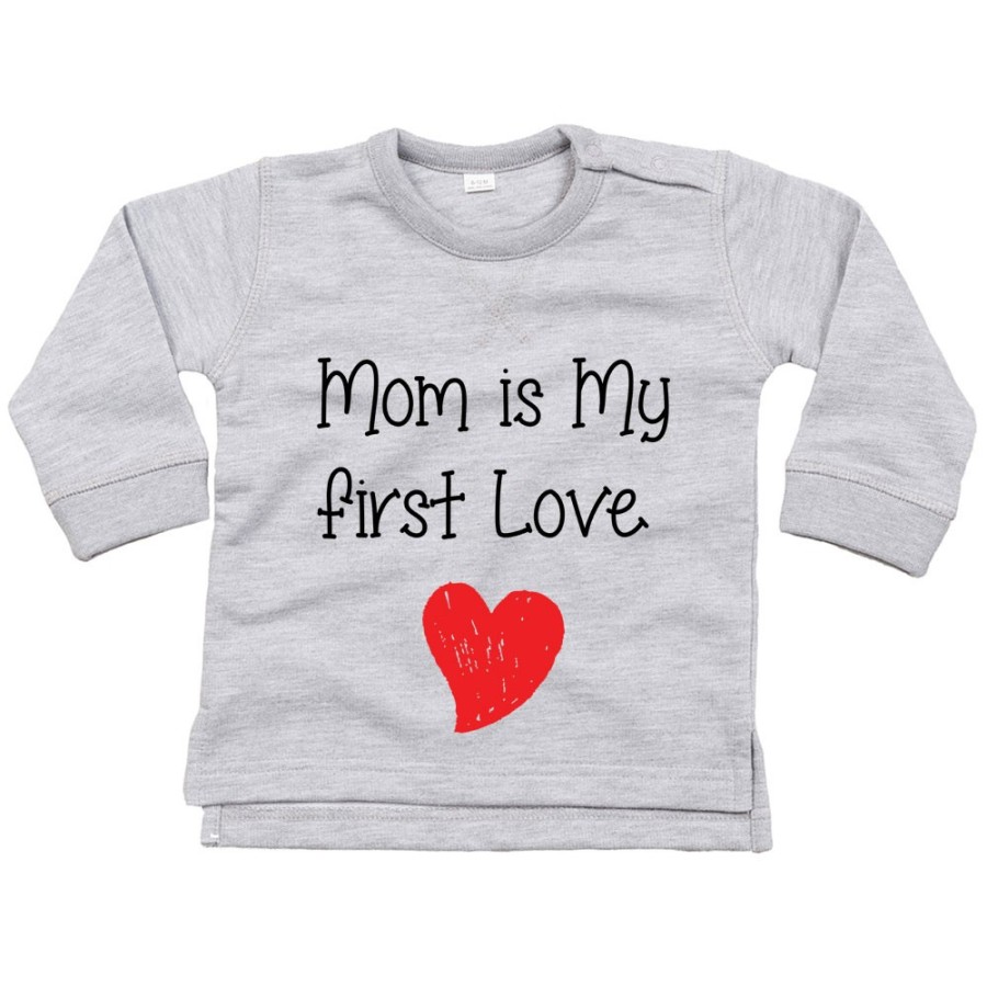 Felpa neonato mom is my first love Per la mamma