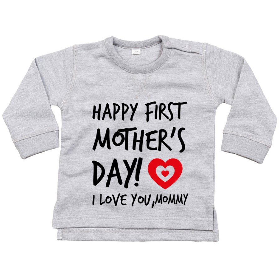 Felpa neonato happy first mother's day i love you mommy Per la mamma