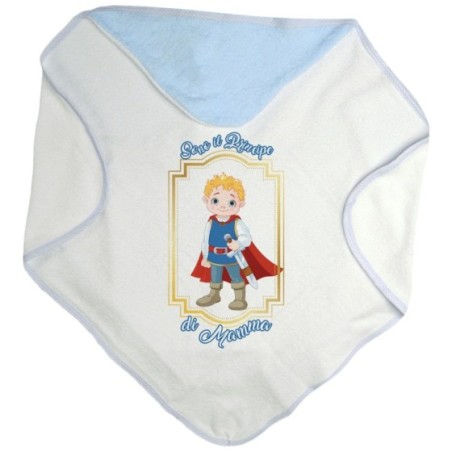 Accappatoio neonato sono il principe di mamma