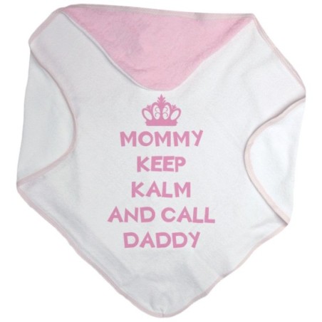 Accappatoio neonato mommy keep calm and call daddy