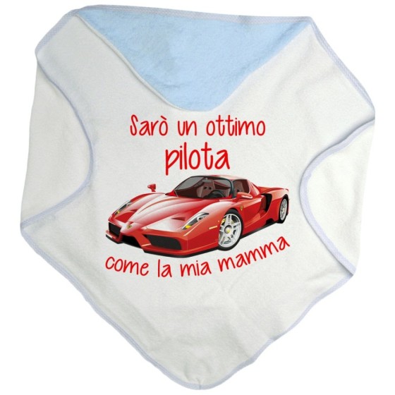 Accappatoio neonato sarò un ottimo pilota come la mia mamma Per la mamma