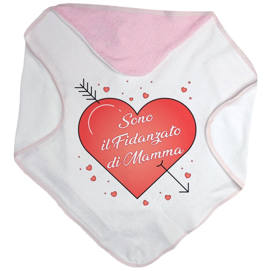 Accappatoio neonato sono il fidanzato di mamma con cuori Per la mamma