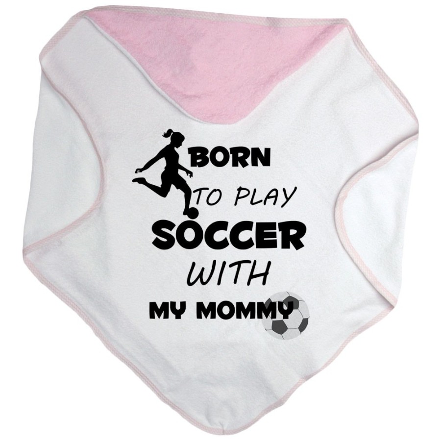 Accappatoio neonato born to play soccer with my mommy Per la mamma