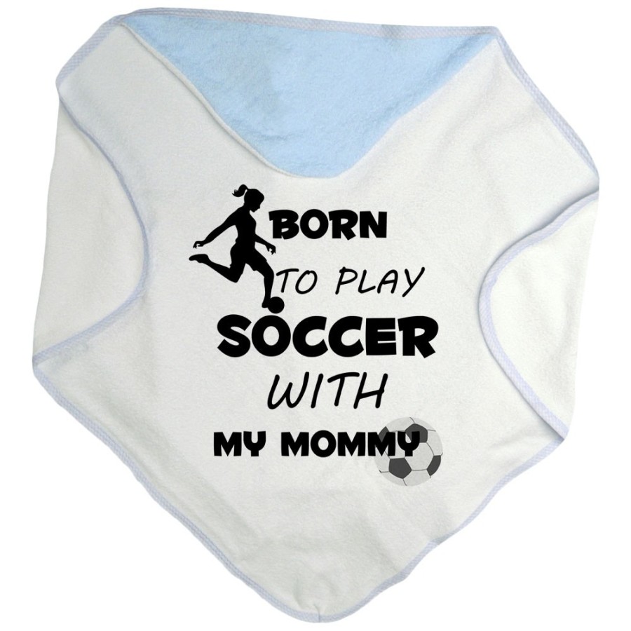 Accappatoio neonato born to play soccer with my mommy Per la mamma